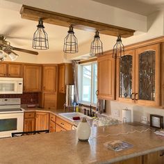 the kitchen is clean and ready for us to use in its new owner's home