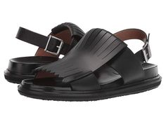 MARNI Loafer Detail Sandal Men's Shoes Black Black Summer Sandals With Stitched Sole, Black Sandals With Stitched Sole For Summer, Video Notes, Jagged Edge, Mens Shoes Black, Comfort Wear, The Vamps, Personal Shopping, Mens Sandals