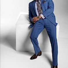 This Blue Tailored Suit Is Brand New And From Sean John’s 2020 Limited Edition Campaign. Classic Blue Business Casual Sets, Blue Classic Business Casual Sets, Custom Fit Blue Suit For Business Casual, Blue Suits For Business Casual, Blue Custom Fit Suit For Business Casual, Fitted Blue Sets For Business Casual, Luxury Blue Workwear Sets, Luxury Blue Sets For Work, Custom Fit Blue Sets For Workwear