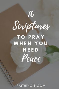 a notepad with flowers on it and the words 10 scripturess to pray when you need