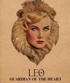 an advertisement for leo the guardian of the heart, with a woman's face