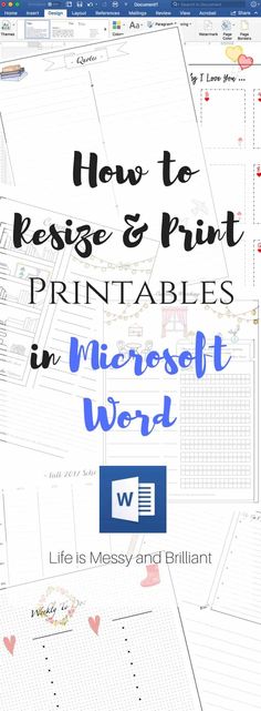 how to design and print printables for microsoft word