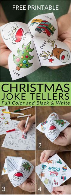 christmas joke telling kids how to make their own coloring pages for the holiday season with free printables