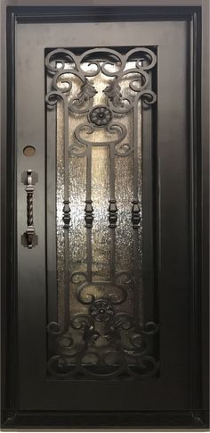 Security Door Design, Metal Doors Exterior, Wrought Iron Front Door, Custom Railing, Steel Security Doors, Iron Front Door, Main Entrance Door Design, Bug Screen, Door Entry