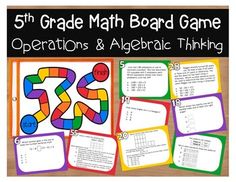 the 5th grade math board game operations and algebraic thinking