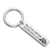 a key chain that says, may the road rise to meet you again