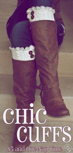 Chic Cuffs | Being Genevieve - These cuffs only cost me $5 and one nap time to put together. Check out how to make your own. Chic Gowns, Creation Couture, Vestidos Vintage, Brown Boots, Lalique