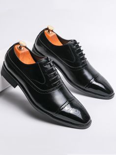 New Men's Formal Dress Shoes, Brogue Wingtip Design, Lace-Up, Contrasting Color, Square Toe, Thick Sole, Anti-Slip, Comfortable, Breathable Casual Shoes For Business, Formal Occasions, Weddings, Parties Black     Colorblock    Men Shoes, size features are:Bust: ,Length: ,Sleeve Length: Men’s Dress Shoes, Mens Formal, Business Formal, Formal Shoes, Men Shoes Size, Maternity Bag, Wedding Shoes, Women Clothes Sale, Men Dress