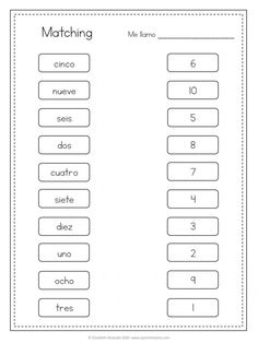 a printable worksheet with the words matching