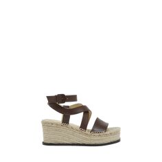 Loewe   in leather, jute, and leather 3.15 in / 80 mm wedge heel Manmade outsole Made in Spain Chic Natural Leather Wedge Sandals, Leather Wedge Sandals With Woven Sole And Open Heel, Calf Leather Wedge Sandals, Brown Ankle Strap Wedge Sandals With Woven Sole, Brown Wedge Sandals With Ankle Strap And Woven Sole, Leather Espadrilles With Woven Sole And High Heel, Leather Wedge Heels With Woven Sole, Leather Espadrilles With Wedge Heel And Heel Strap, Leather Wedge Espadrilles With Heel Strap