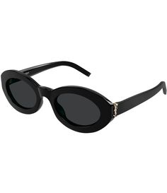 From Saint Laurent&#x2C; the Women's Classic 52mm Oval Sunglasses feature:Acetate frameOval shapeSolid lensRx ableNon-polarizedApprox. 52mm lens- 22mm bridge- 140mm templeImported. Sunglasses Saint Laurent, Saint Laurent Women, Sports Glasses, Oval Sunglasses, Eyewear Womens, Marine Serre, Sneaker Wedge, Eyewear Frames, Womens Glasses