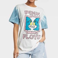 Pink Floyd Oversized Graphic Tee Size M New, With Tags! Crew Neckline Short Sleeve 60% Cotton, 40% Polyester Very Soft Feel! Approx. Measurements Armpit To Armpit - 21” Length - 29” Offers Welcome Bundle To Save Follow My Instagram @Withlovewanderingjackie Trendy Blue Soft-washed T-shirt, Trendy Soft-washed Blue T-shirt, Summer Blue Boxy Fit Tops, Blue Boxy Fit Top For Summer, Trendy Blue T-shirt With Relaxed Fit, Oversized Graphic Tee, Follow My Instagram, Pink Floyd, Crew Neckline