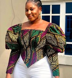 Beautiful ankara top for classy look Latest Ankara Top Styles, Ankara Blouse Styles, Ankara Tops Blouses, Ankara Top Styles, Ankara Blouses, Ankara Blouse, Ankara Tops, African Print Tops, Ladies Tops Blouses