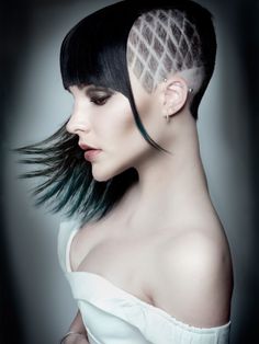 Sauvage Serenity - Dimitri Tsiknaris Jessica Tandy, Woman Hairstyles, 60s Hair, Avant Garde Hair, Buzzed Hair, Hairstyles 2024, Extreme Hair, Fantasy Hair