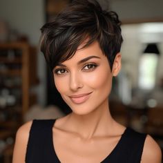 Feminine Winter Pixie Haircut 2023 - 2024: Redefine Your Look Pixie Haircut For Brunettes, Classy Pixie Haircut Chic, Pixie Cut For Oval Face, Pixie 2024, 2024 Haircuts, Cute Pixie Haircuts, Classic Pixie, Short Bob Haircuts