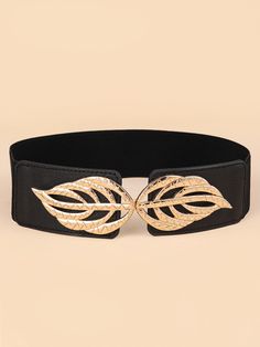 Negro Casual Collar  Elástico Liso Cinturón ancho Embellished Belts For Dresses Classy, Safety Belt, Beautiful Belts, Belt Design, Woman Drawing, Belted Dress, Classy Dress