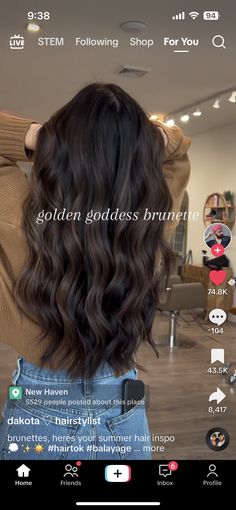 Balayage Dimensional, Getting Highlights, Brown Black Hair Color, Brown Hair Highlights, Dimensional Hair, Light Brunette Hair, Brown Hair Inspiration, Natural Curly Hair Cuts, Black Hair Balayage