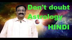 a man standing in front of an image with the words don't doubt astrology hind