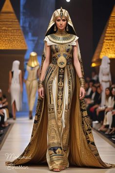 Egypt Dress Fashion, Egyptian Gown, Egyptian Princess Costume, Egyptian Goddess Dress, Egypt Clothes, Egyptian Inspired Fashion