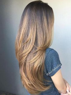 Trendy Layered Hairstyles, Trend Hairstyle, Light Brown Balayage, Hairstyles Layered, Sanggul Modern, Brown Balayage