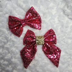 "Sequin bows that are beautifully handmade and is lined to give it shape.  Interested in Bow Bling?  Select \"ADD -  Comment Below\"  Then comment your color choice in the box below. Perfect for Coordinating with your favorite bandanna or to wear alone!! Choose from Sailor Bow, Bow Tie, or Hair Bow.  Bows are secured to your collar with sewn-on elastic.  Standard elastic opening is made to comfortably fit up to 3/4\" W collar.  If you require a larger size please note it in the personalization d Bling Party, Sailor Bow, Bow Bow, Cat Fashion, Velvet Collection, Sequin Bow, Pink Sequin, Fuchsia Pink, Pet Neckwear