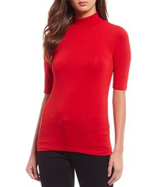 Lauren Ralph Lauren Knit Jersey Turtleneck Top - Lipstick Red M Men Minimalist Fashion, Ralph Lauren Womens Clothing, Ralph Lauren Knit, Jersey Turtleneck, Minimalist Men, Lipstick Red, Red S, Ralph Lauren Women, Turtleneck Top