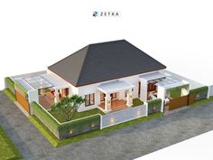 an image of a house that is rendered in 3d