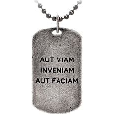 Sterling Silver Dog Tag Necklace - "Aut viam inveniam aut faciam" Engraved. Design Your Own Custom Made Jewelry Aut Viam Inveniam Aut Faciam Tattoo, Jewellery Shop Design, Latin Phrases, Silver Dog, Engraved Design, Made Jewelry, Men's Necklace, Engraved Necklace, Awesome Stuff