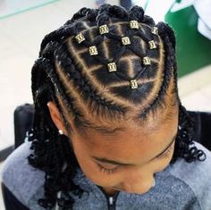 Patterned Braids | From summer camp to the beach, these styles are perfect for kids. Black Kids Braids Hairstyles, Natural Braided Hairstyles