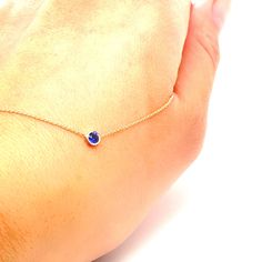 "Blue Sapphire Necklace, 14K Gold, Bezel Necklace, Delicate, Genuine Blue Sapphire Necklace, Birthstone Jewelry, September Birthstone, New Baby Gift, Push Present, Birthday Gift, Girlfriend Gift, Gemstone Jewelry, Natural Sapphire, Everyday Necklace, Dainty Gold Necklace, Gift, BrookeMicheleDesigns Our affinity for gemstone necklaces continues with our NEW Genuine Blue Sapphire Bezel Necklace, a modern & classic design true to the Brooke Michele Designs aesthetic. This necklace is the perfec Elegant Blue Jewelry With Smooth Bezel, Elegant Blue Jewelry With Bezel Setting, Luxury Blue Birthstone Jewelry, Gold Tanzanite Jewelry With Bezel Setting, Blue Fine Jewelry With Bezel Setting, Elegant Sapphire Jewelry With Bezel Setting, Blue Bezel Setting Fine Jewelry, Blue Tanzanite Necklace With Brilliant Cut, Royal Blue Round Jewelry With Brilliant Cut