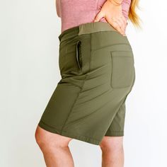 Finally shorts that are functional and fashionable. Go anywhere in the Vera Bermuda short; rappelling, rock climbing, canyoneering, hiking or biking. You name it, these shorts can handle it. They can handle the elements of the outdoors but are so comfortable you will find yourself wearing them around the house or running errands in them. They are comfortable, sleek, and incredibly lightweight. The flattering pocket angle with zippers to secure belongings is a detail you will come to wonder how y Hiking Clothing, Womens Outdoor Clothing, Women's Athletic Wear, Bermuda Short, Hiking Outfit, Rock Climbing, Name It, The Outdoors, Running Errands