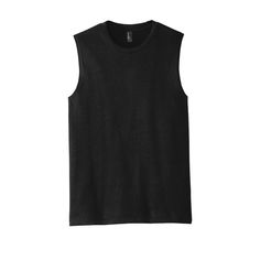 Get the District® V. I.T.™ Muscle Tank at Michaels. com. A tank with strong style. 4.3-ounce, 100% combed ring spun cotton, 30 singles. A tank with strong style. Please note: This product is transitioning from woven labels to tear-away labels. Your order may contain a combination of both labels. Details: Available in multiple colors and sizes 4.3-ounce, 100% combed ring spun cotton, 30 singles 50/50 ring spun combed cotton/poly (Frosts) Slightly slimmer body Back neck tape Tear-away label | Dist Black Cotton Vest With Crew Neck, Basic Cotton Muscle Tee For Workout, Black Cotton Workout Vest, Black Cotton Muscle Tee For Workout, Black Cotton Muscle Tee For Sports, Black Sleeveless Basic Muscle Tee, Black Cotton Tank Top For Streetwear, Black Cotton Muscle Tee For Everyday, Sporty Black Cotton Muscle Tee