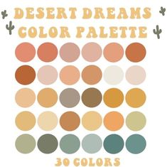 the color palette for desert dreams