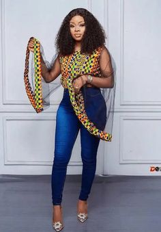 Skirt And Trousers, Ankara Top Styles, Crop Top Outfit, Stylish Naija, African Tops, African Print Tops, Combination Fashion, African Fashion Skirts