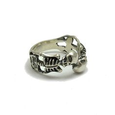 Sterling silver ring 925/1000, flower. Stamped 925.Approximate weight 5.5 grams. Top width 1.2 cm (0.48 inches). All our jewels are made from solid sterling silver 925/1000 and are carefully crafted by hand in our family workshop. We dispatch your orders in 5 working days, worldwide and the postage is $5. We ship registered priority mail. Please allow 5-7 working days for delivery in Europe and 10-15 working days outside Europe. For any questions - please do not hesitate to contact me! Symbolic Sterling Silver Rings Stamped 925, Sterling Silver Open Ring Jewelry Engraved, Nickel-free Sterling Silver Rings In Silver, Engraved Sterling Silver Open Ring, Sterling Silver Rings Stamped 925, Sterling Silver Open Ring With 925 Stamp, Sterling Silver Open Ring Stamped 925, White Gold Polished Skull Ring Gift, Sterling Silver Polished Toe Ring