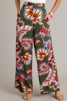 Go wide or go home with these Secret Willow Green Multi Wide Leg Pants. Perfect for any occasion, these pants offer a flattering and comfortable fit, while the unique willow green color adds a touch of whimsy to your wardrobe. A secret no more, these pants will make you stand out in style. (Seriously, go get them now!) These green multi pants feature an elastic waist insert, deep functional hip pockets, a wide leg and a soft breathable fabric. Sorority Rush Dresses, Preppy Girls, Willow Green, India Design, Rush Dresses, Cardigan Crop Top, Cardigan Crop, Dress Bra, Friend Outfits