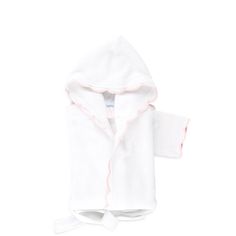 Baby Bathrobe With Scalloped Edges and Light Pink Trim - The Well Appointed House Toddler Bathrobe, Baby Bath Robe, Blue Or Pink, Pink Or Blue, Scallop Edge, Pink Trim, Blue Trim, Scalloped Edges, Trim Color