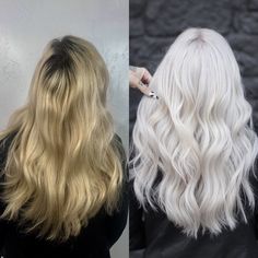 Platinum Blonde Hair White, Pure White Hair, Ice Blonde Long Hair, Long Ice Blonde Hair, Long Blonde Icy Hair, Bright White Hair Platinum Blonde, Icy Platinum Blonde Hair, Ice Blonde Extensions, Dark To Light Hair