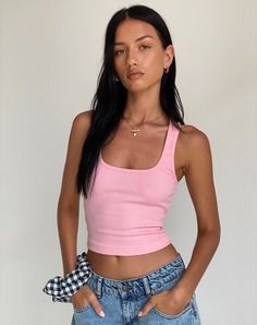 Ballet Pink Ribbed Vest Top | Roxe – motelrocks-com-us Pink Stretch Tank Top For Everyday, Chic Pink Ribbed Tank Top, Pink Ribbed Cami Tank Top, Trendy Cropped Tank Top For Everyday, Basic Pink Cropped Top, Basic Pink Cropped Crop Top, Trendy Pink Tank Top, Spring Pink Everyday Tank Top, Everyday Pink Spring Tank Top