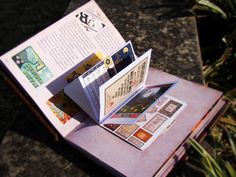 an open book sitting on top of a table