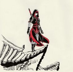 Assassin's Creed Fan Art, Illustration Watercolor