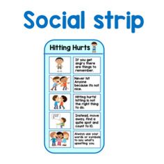 the social strip for children with pictures on it