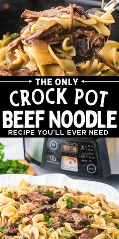 the only crock pot beef noodle recipe you'll ever need to make