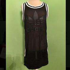 Adidas Mesh Tank Dress. Never Worn With Tags. Sleeveless Streetwear Dresses For Spring, Adidas Sporty Summer Dresses, Sporty Adidas Summer Dresses, Sleeveless Streetwear Dress, Sleeveless Streetwear Summer Dresses, Sleeveless Summer Streetwear Dresses, Sporty Black Mini Dress, Adidas Black Summer Dresses, Adidas Sleeveless Spring Dresses