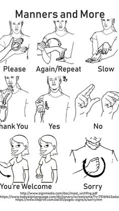 the instructions for how to use manners and more, with pictures on each side