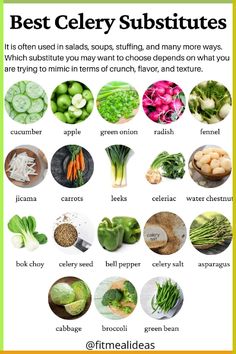 the best celery substitues are in this poster