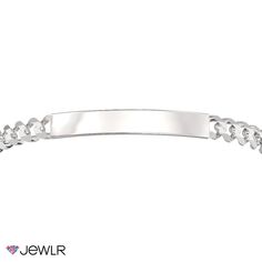 Identify yourself, remember a loved one, or display a special date with this classic engravable ID bracelet. Handcrafted in sterling silver, this 8" men's bracelet features a curb-link chain secured with a lobster clasp for just the right fit. Classic Adjustable Curb Chain Jewelry, Classic Stainless Steel Chain Bracelet, Classic Engraved White Gold Chain Bracelet, Classic Sterling Silver Curb Chain Bracelet For Everyday, Elegant Personalized Curb Chain Jewelry, Classic Engraved Nameplate Jewelry, Elegant Curb Chain Jewelry For Personalized Gift, Elegant Sterling Silver Bracelets With Curb Chain, Elegant Jewelry With Curb Chain For Personalized Gift