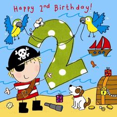 Happy 2nd Birthday Card Boy 3rd Birthday Boys, Birthday Wishes For Kids, Giraffe Birthday, First Birthday Cards, Happy 5th Birthday, 1st Birthday Cards, Girl Birthday Cards