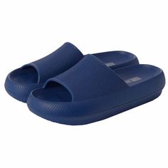 32 Degrees Women's Cloud Slide | Slip-On | Waterproof | Pillow-Like Comfort | Lightweight, Navy, Sizes Small Medium Large New In Box Comfortable Slip-resistant Blue Sandals, Blue Breathable Slides For The Beach, Blue Breathable Slides For Beach, Blue Breathable Slide Sandals, Breathable Blue Slide Sandals, Blue Slides With Cushioned Footbed For Outdoor Activities, Lightweight Comfortable Blue Sandals, Blue Lightweight Comfortable Sandals, Comfortable Blue Slides For Outdoor