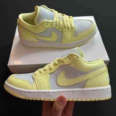 Nike Air Jordan 1 Low “Lemonade” Citron Tints Platinum Dc0774-007 Women Size 7.5 Brand New With Box 007 Woman, Holiday Bags, 2024 Prom, White Jordans, Nike Air Jordan 1 Low, Shoes Nike Air, Prom Ideas, Holiday Bag, Nike Air Jordans